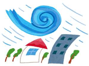 台風時のつっかえ棒